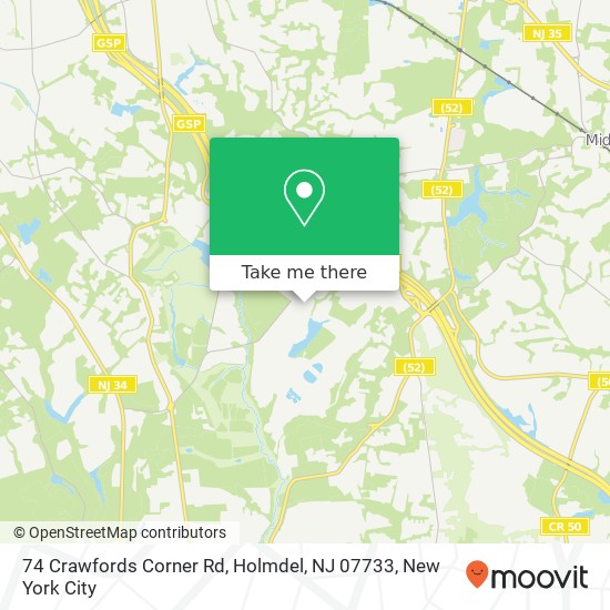 74 Crawfords Corner Rd, Holmdel, NJ 07733 map