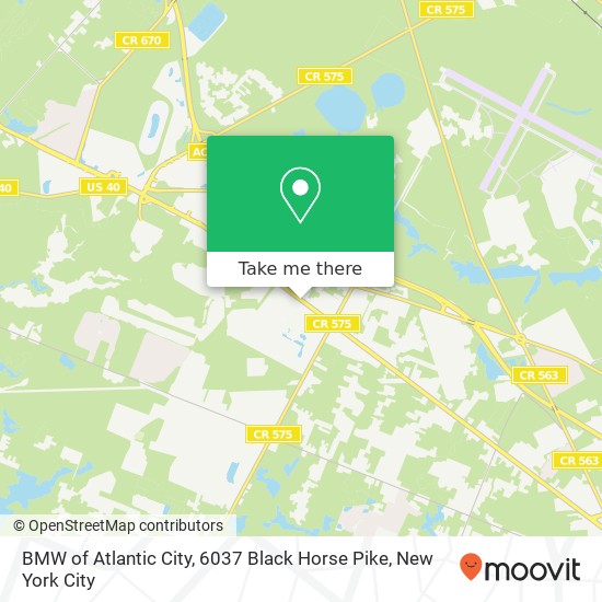 BMW of Atlantic City, 6037 Black Horse Pike map