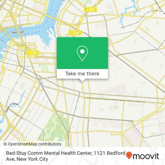 Mapa de Bed-Stuy Comm Mental Health Center, 1121 Bedford Ave