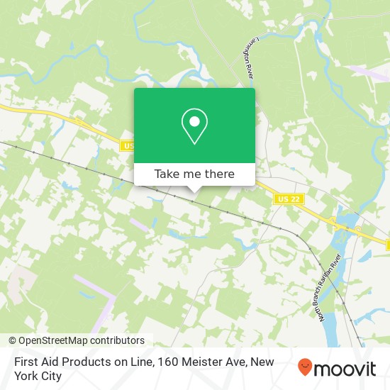 Mapa de First Aid Products on Line, 160 Meister Ave