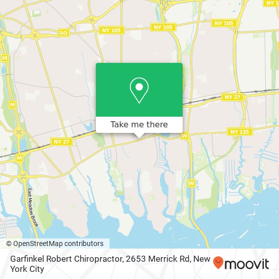 Garfinkel Robert Chiropractor, 2653 Merrick Rd map