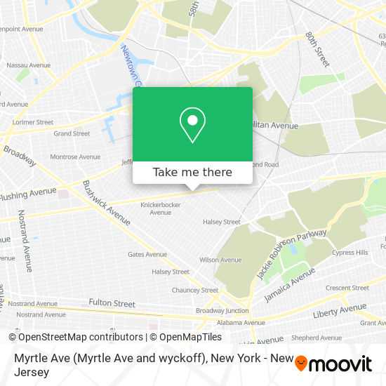 Myrtle Ave (Myrtle Ave and wyckoff) map