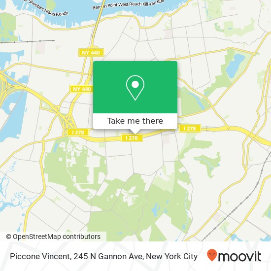 Mapa de Piccone Vincent, 245 N Gannon Ave