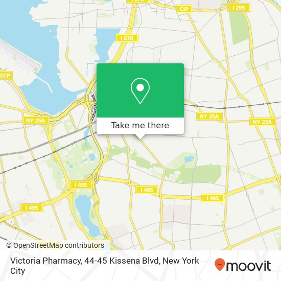 Mapa de Victoria Pharmacy, 44-45 Kissena Blvd
