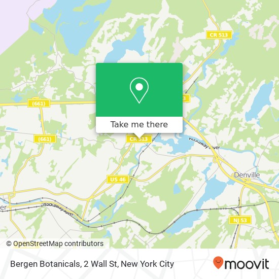 Mapa de Bergen Botanicals, 2 Wall St