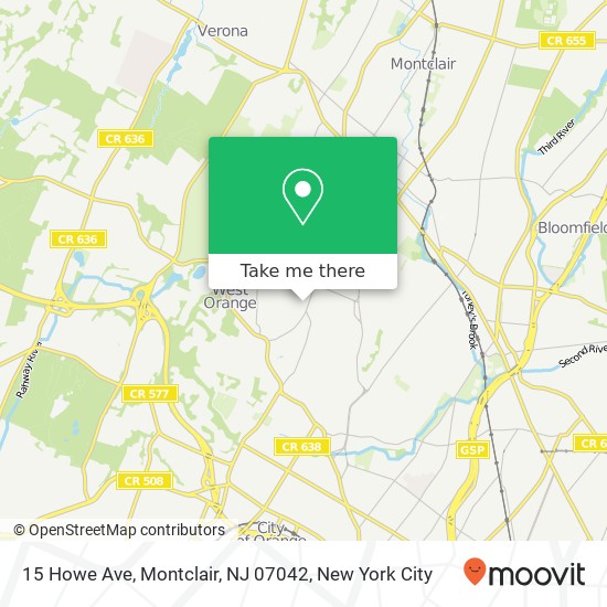 15 Howe Ave, Montclair, NJ 07042 map