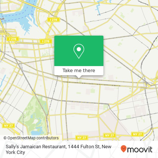 Sally's Jamaican Restaurant, 1444 Fulton St map