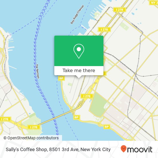 Mapa de Sally's Coffee Shop, 8501 3rd Ave