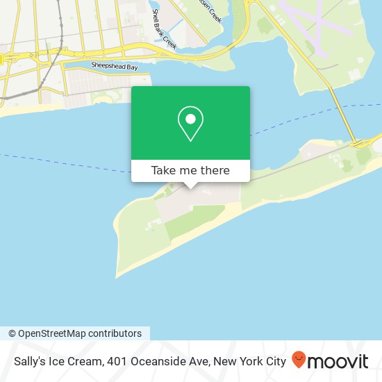 Mapa de Sally's Ice Cream, 401 Oceanside Ave