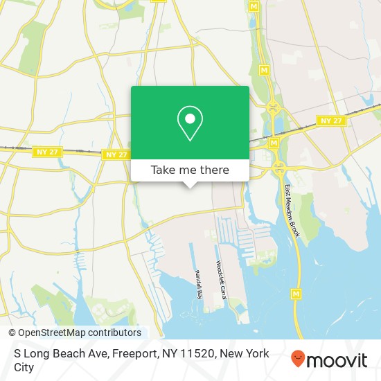 Mapa de S Long Beach Ave, Freeport, NY 11520