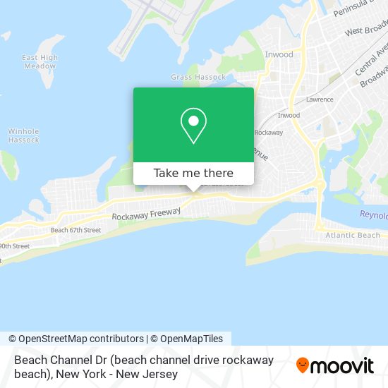 Mapa de Beach Channel Dr (beach channel drive rockaway beach)