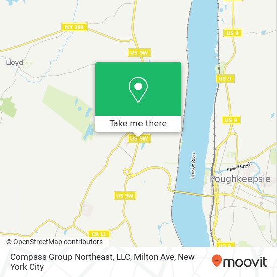 Mapa de Compass Group Northeast, LLC, Milton Ave
