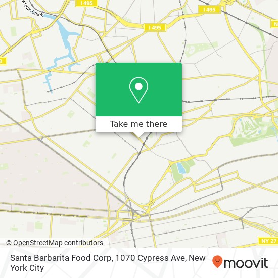 Mapa de Santa Barbarita Food Corp, 1070 Cypress Ave