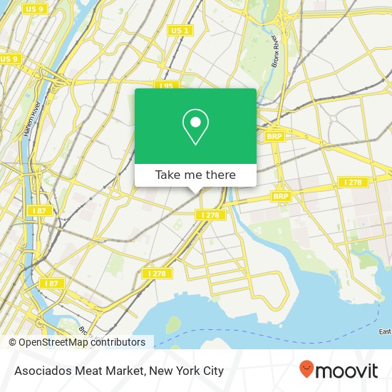 Asociados Meat Market, 1025 Westchester Ave map