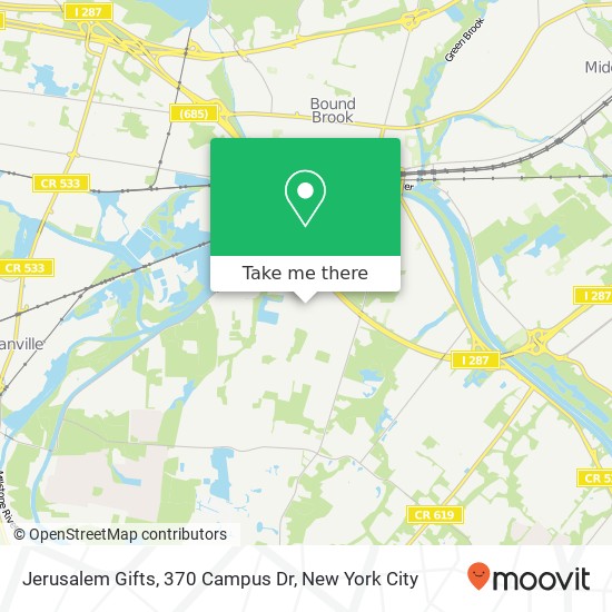 Mapa de Jerusalem Gifts, 370 Campus Dr