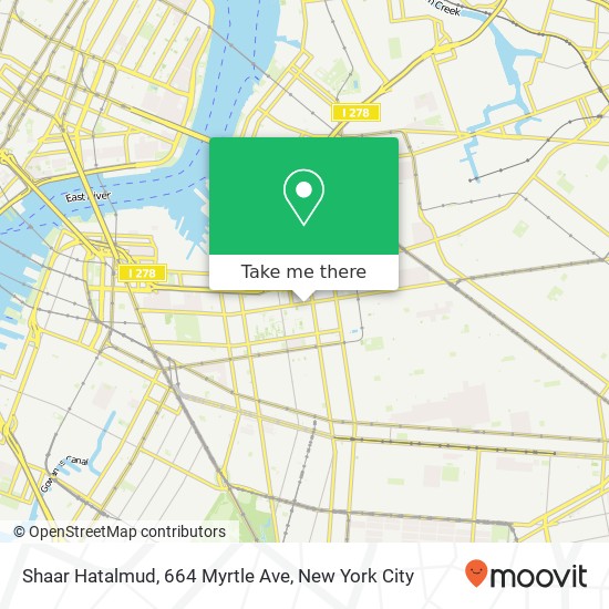 Mapa de Shaar Hatalmud, 664 Myrtle Ave