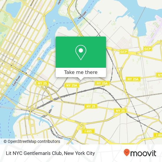 Lit NYC Gentleman's Club map