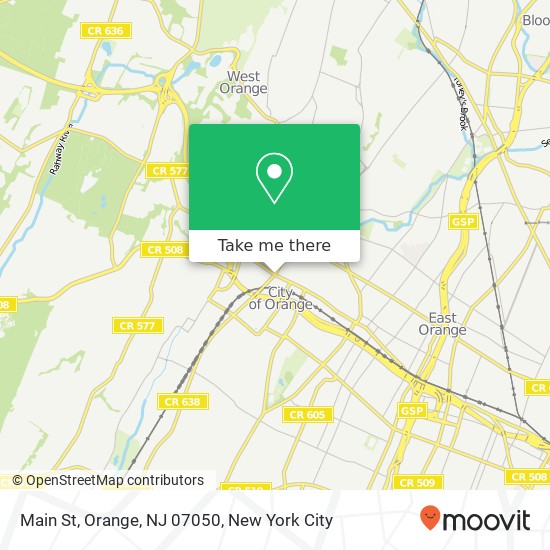 Mapa de Main St, Orange, NJ 07050