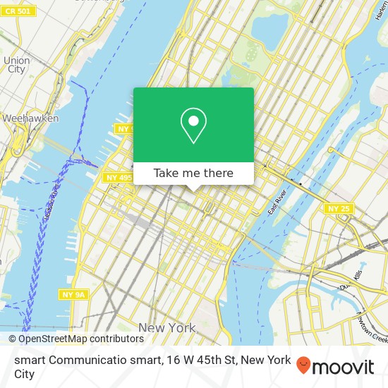 smart Communicatio smart, 16 W 45th St map