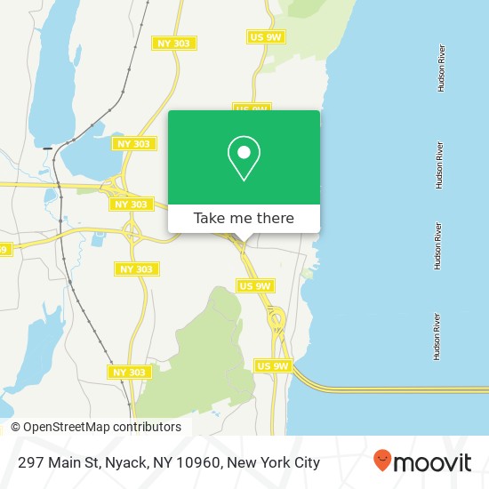 Mapa de 297 Main St, Nyack, NY 10960