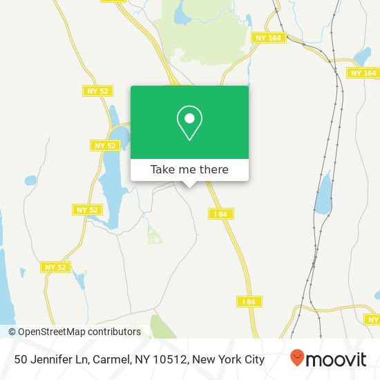 Mapa de 50 Jennifer Ln, Carmel, NY 10512