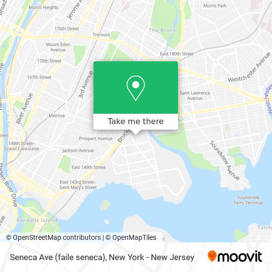 Seneca Ave (faile seneca) map