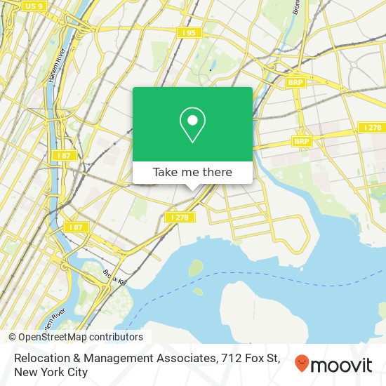 Mapa de Relocation & Management Associates, 712 Fox St