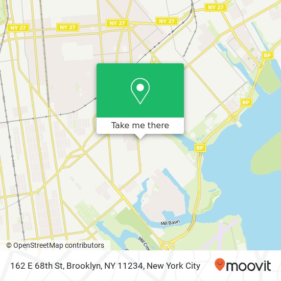 Mapa de 162 E 68th St, Brooklyn, NY 11234