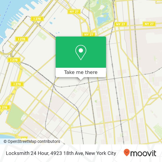 Locksmith 24 Hour, 4923 18th Ave map
