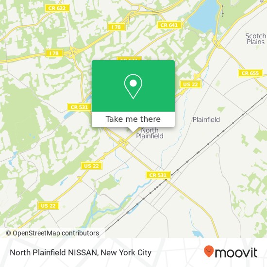 North Plainfield NISSAN map