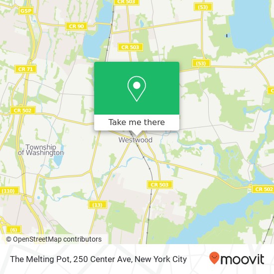 Mapa de The Melting Pot, 250 Center Ave