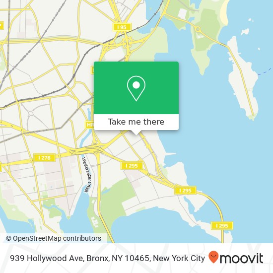 939 Hollywood Ave, Bronx, NY 10465 map