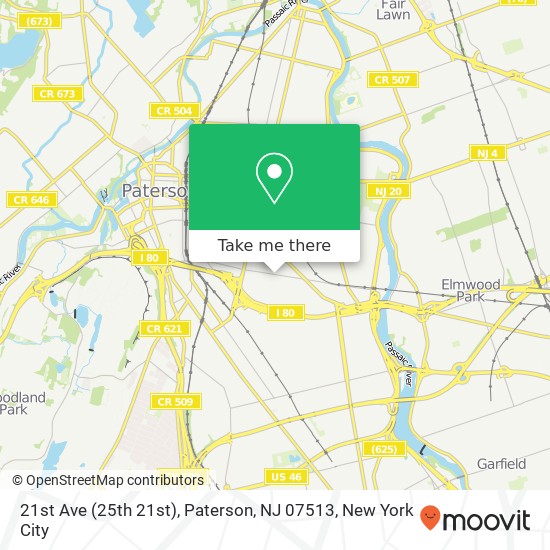 21st Ave (25th 21st), Paterson, NJ 07513 map