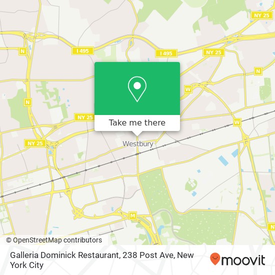 Mapa de Galleria Dominick Restaurant, 238 Post Ave