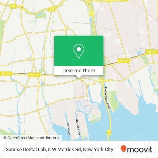 Mapa de Sunrise Dental Lab, 8 W Merrick Rd