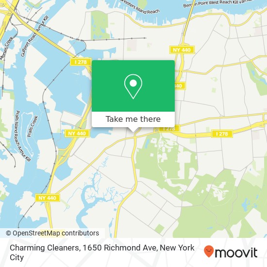 Mapa de Charming Cleaners, 1650 Richmond Ave