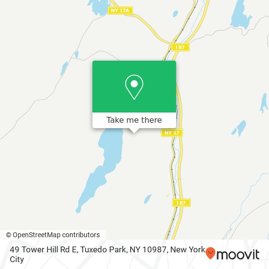 Mapa de 49 Tower Hill Rd E, Tuxedo Park, NY 10987