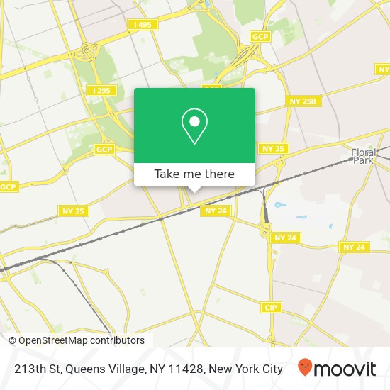 Mapa de 213th St, Queens Village, NY 11428