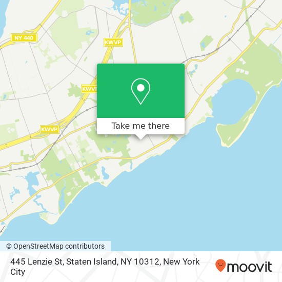 Mapa de 445 Lenzie St, Staten Island, NY 10312