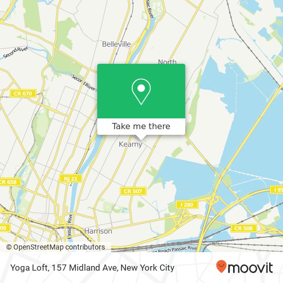 Yoga Loft, 157 Midland Ave map