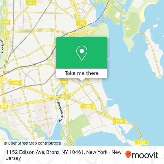 Mapa de 1152 Edison Ave, Bronx, NY 10461