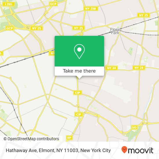 Mapa de Hathaway Ave, Elmont, NY 11003