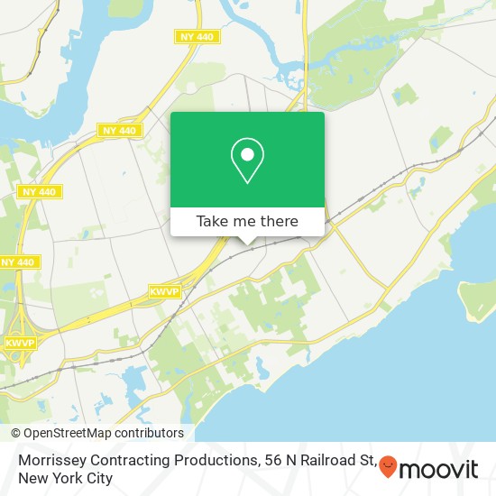 Mapa de Morrissey Contracting Productions, 56 N Railroad St