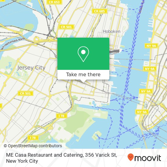 Mapa de ME Casa Restaurant and Catering, 356 Varick St