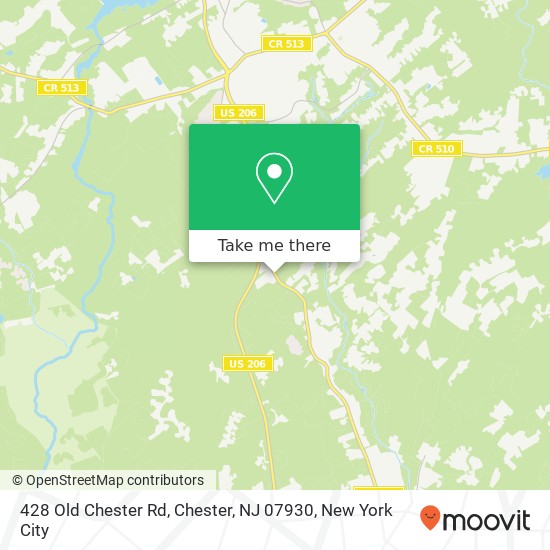 Mapa de 428 Old Chester Rd, Chester, NJ 07930