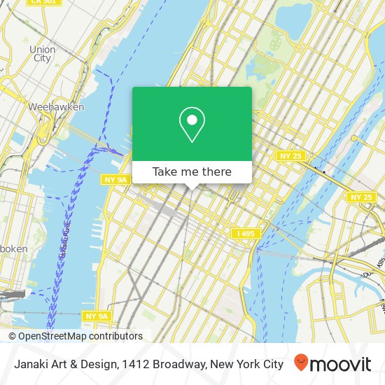 Mapa de Janaki Art & Design, 1412 Broadway