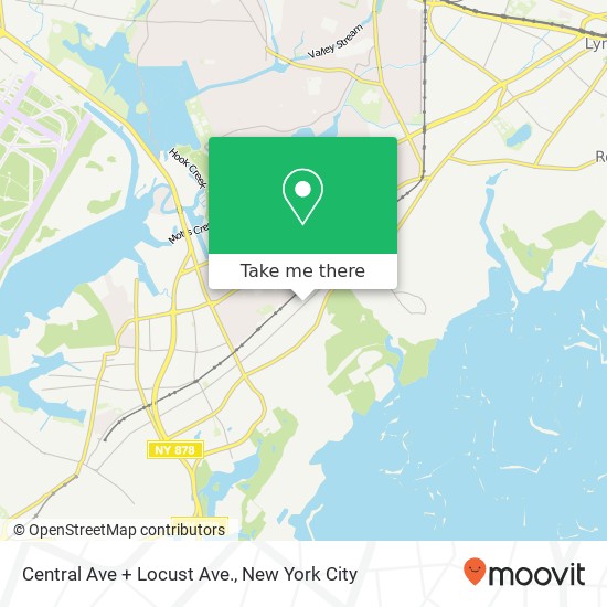 Mapa de Central Ave + Locust Ave.