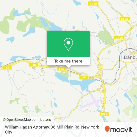 Mapa de William Hagan Attorney, 36 Mill Plain Rd
