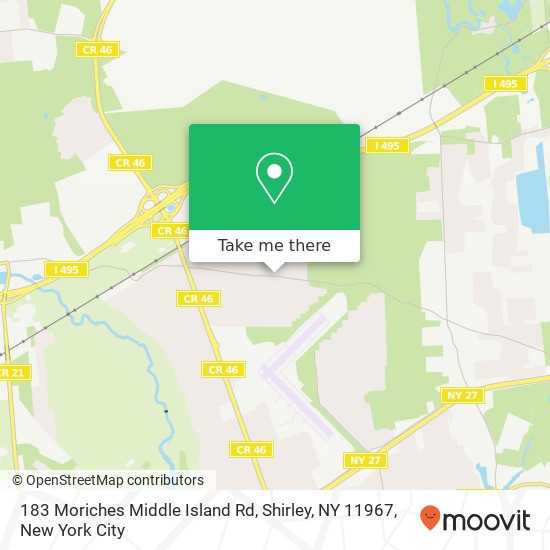 183 Moriches Middle Island Rd, Shirley, NY 11967 map