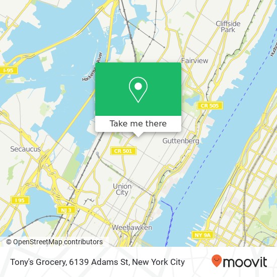 Mapa de Tony's Grocery, 6139 Adams St